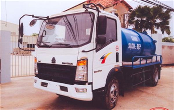 XE Ô TÔ HÚT CHẤT THẢI 5 KHỐI HOWO