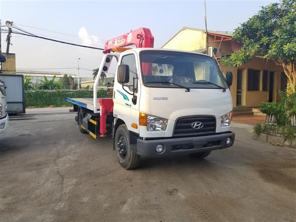 XE CỨU HỘ GIAO THÔNG HYUNDAI NEW MIGHTY 110S GẮN CẨU UNIC 3 TẤN 4 ĐOẠN URV 344