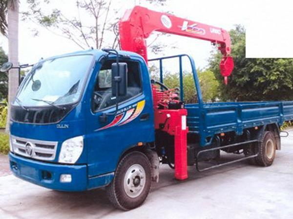 XE TẢI THACO ONLIN 700B GẮN CẨU UNIC 5 TẤN 3 ĐỐT