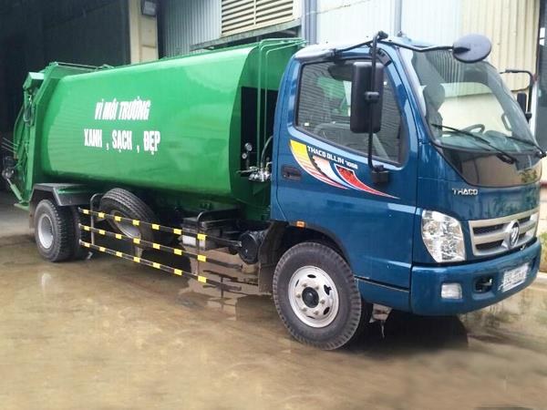 Xe cuốn ép rác 9 khối Thaco Olin 700B